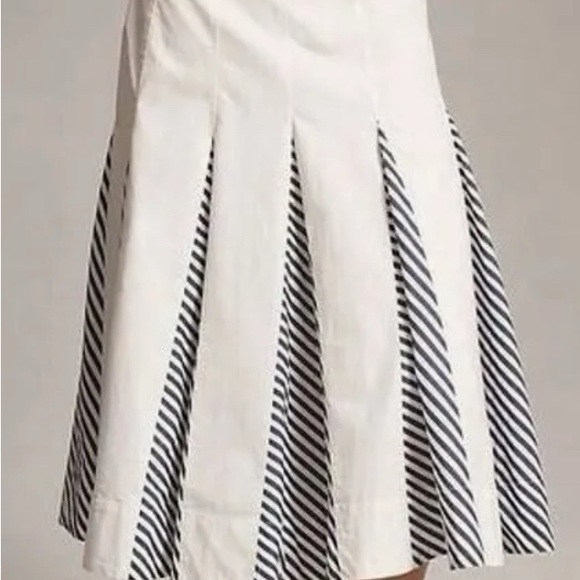 Anthropologie Maeve Blue & White Godet Maxi Skirt - size 4 - Picture 2 of 9